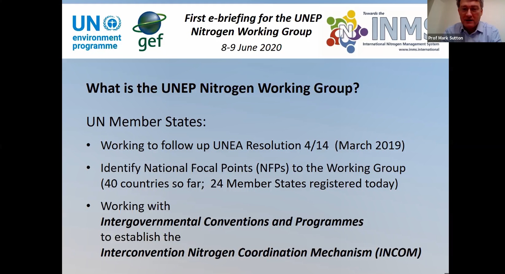 What is the Nitrogen Working Group?